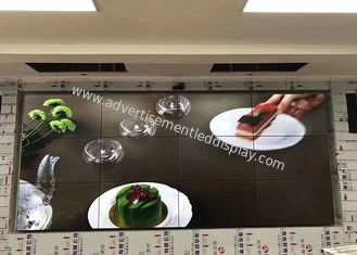 46 inch groot video muur display, 3x3 LED video muur recht naar beneden